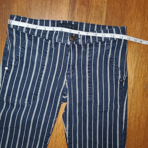 Juicy Couture Navy Striped Straight Crop Jeans - Picture 10 of 14